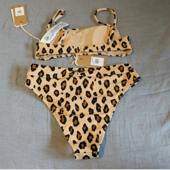 Billabong Wild Ways Bralette Bikini Top Maui Rider High Waisted Bottoms - Picture 4 of 8